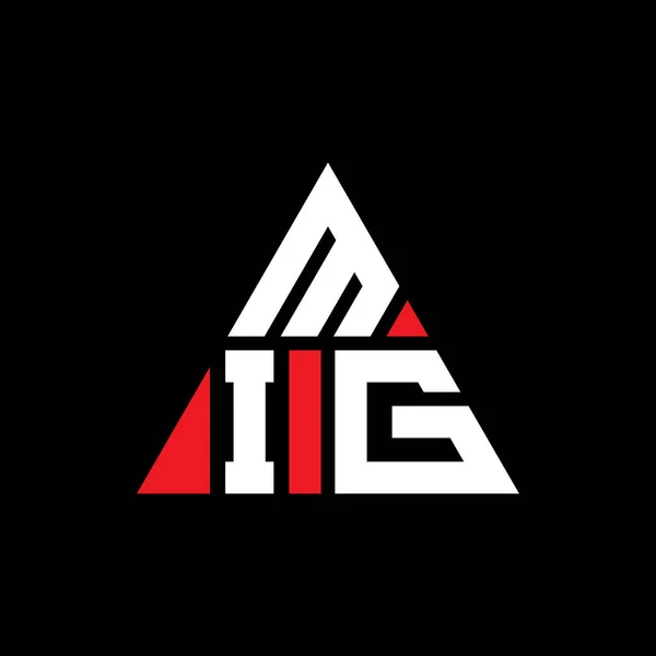 Mig Driehoekig Logo Met Driehoekige Vorm Mig Driehoekig Logo Ontwerp — Stockvector