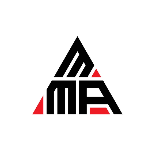 Mma Triangle Letter Logo Design Triangle Shape Mma Triangle Logo — Stock Vector