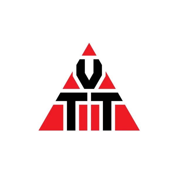 Üçgen Şekilli Vtt Üçgen Harf Logosu Tasarımı Vtt Üçgen Logo — Stok Vektör