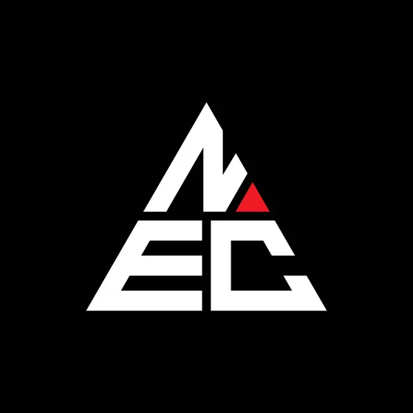 Nec Triangle Lettre Logo Design Avec Forme Triangle Monogramme Nec — Image vectorielle