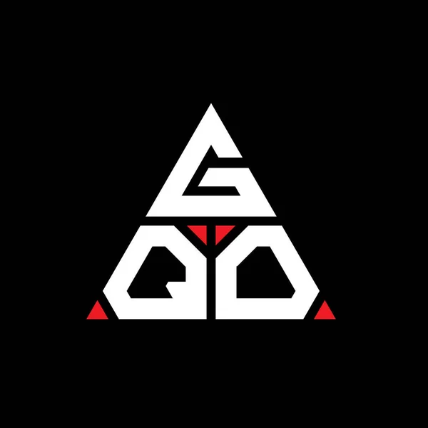 Gqo Driehoekige Letter Logo Ontwerp Met Driehoekige Vorm Gqo Driehoekig — Stockvector