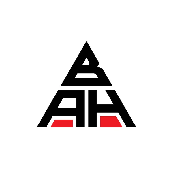 三角形の形をしたBah三角形の文字のロゴデザイン Bah三角形のロゴデザインモノグラム 赤い色のBah三角形ベクトルロゴテンプレート Bah三角形のロゴシンプル エレガントで豪華なロゴ — ストックベクタ