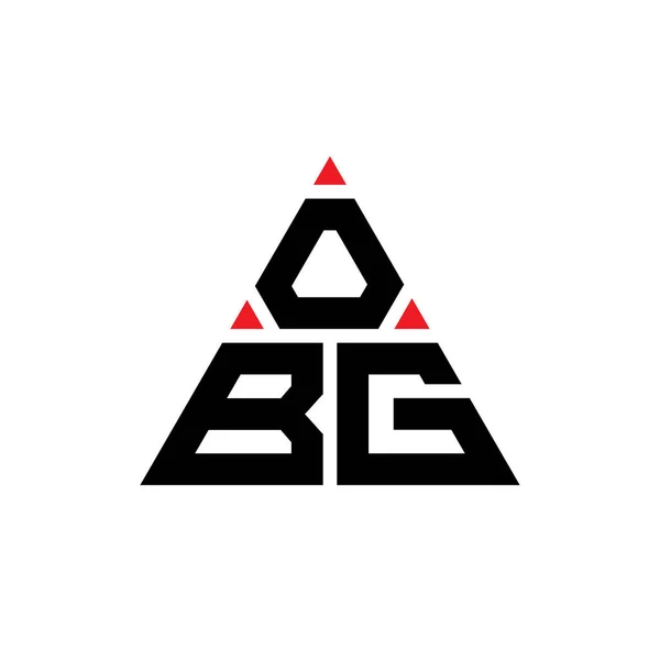 Obg Driehoekig Logo Met Driehoekige Vorm Obg Driehoekig Logo Ontwerp — Stockvector