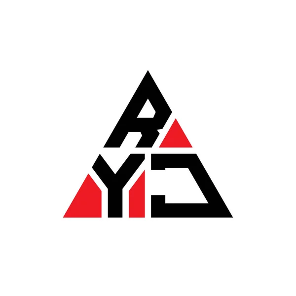 Diseño Logotipo Letra Triangular Ryj Con Forma Triángulo Monograma Diseño — Archivo Imágenes Vectoriales