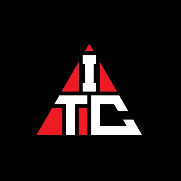 Üçgen Şekilli Itc Üçgen Harf Logosu Tasarımı Itc Üçgen Logo — Stok Vektör