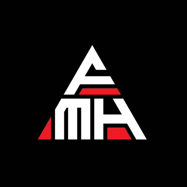 Diseño Del Logotipo Letra Del Triángulo Fmh Con Forma Triángulo — Archivo Imágenes Vectoriales