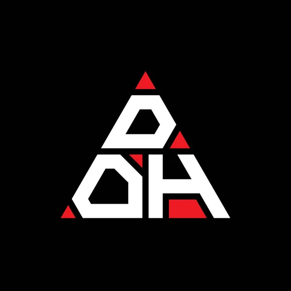 Doh Driehoek Letter Logo Ontwerp Met Driehoek Vorm Doh Driehoek — Stockvector