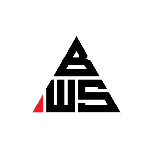 Bws Triangle Letter Logo Design Triangle Shape Bws Triangle Logo — Stock Vector