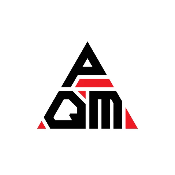 Logo Trójkąta Pqm Kształcie Trójkąta Monografia Projektu Logo Trójkąta Pqm — Wektor stockowy