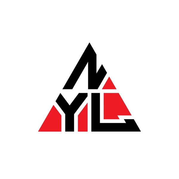 Design Trojúhelníkového Písmene Nyl Trojúhelníkovým Tvarem Nyl Trojúhelník Logo Design — Stockový vektor