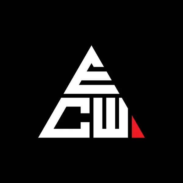 Ecw Треугольник Буквенный Логотип Треугольной Формой Монограмма Дизайна Треугольника Ecw — стоковый вектор