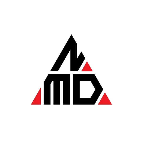 Nmd Triangle Letter Logo Design Triangle Shape Nmd Triangle Logo — Stock Vector