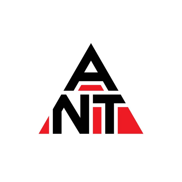 Návrh Trojúhelníkového Písmene Ant Trojúhelníkovým Tvarem Ant Trojúhelník Logo Design — Stockový vektor