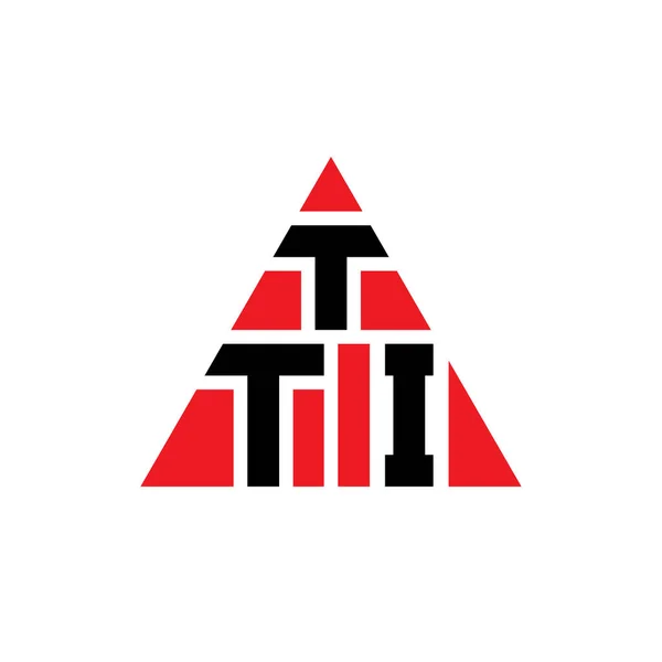 Üçgen Şekilli Tti Üçgen Harf Logosu Tasarımı Tti Üçgen Logo — Stok Vektör