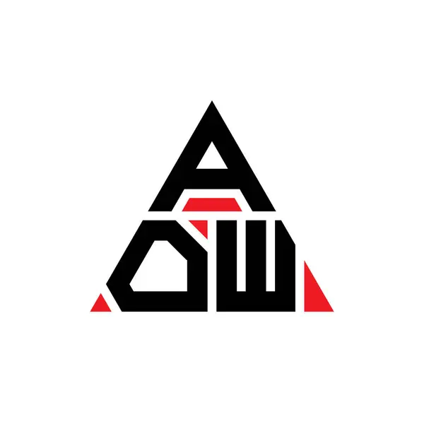 Діаграма Літер Aow Трикутника Формою Трикутника Монограма Логотипу Aow Трикутника — стоковий вектор