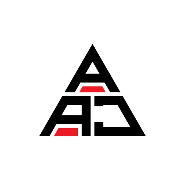 Aaj Triangle Letter Logo Design Triangle Shape Aaj Triangle Logo — Stock Vector