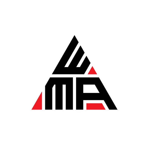 Wma 삼각형 디자인에 삼각형 있습니다 Wma 삼각형 디자인 모노그램 Wma — 스톡 벡터