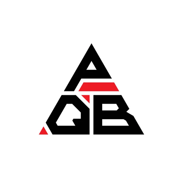 Pqb Dreieck Buchstabe Logo Design Mit Dreieck Form Pqb Dreieck — Stockvektor