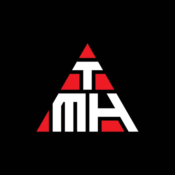Tmh Triangolo Lettera Logo Design Con Forma Triangolo Monogramma Progettazione — Vettoriale Stock