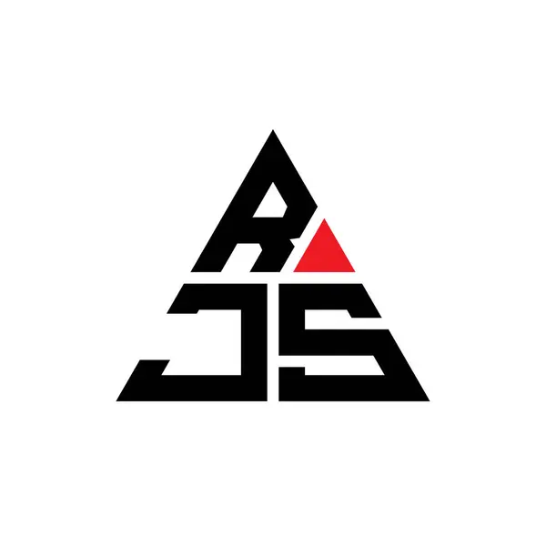 Rjs Triangel Bokstav Logotyp Design Med Triangel Form Rjs Triangel — Stock vektor