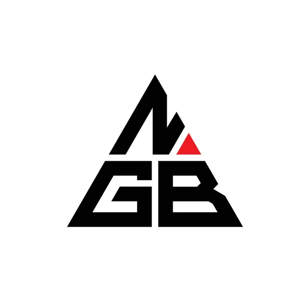 Ngb Driehoek Letter Logo Ontwerp Met Driehoek Vorm Ngb Driehoekig — Stockvector