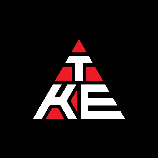 Üçgen Şekilli Tke Üçgen Harf Logosu Tasarımı Tke Üçgen Logo — Stok Vektör