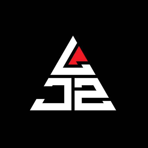 Diseño Del Logotipo Letra Del Triángulo Ljz Con Forma Triángulo — Vector de stock