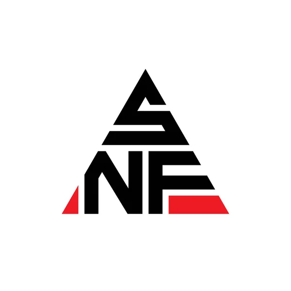 Snf Driehoekige Letter Logo Ontwerp Met Driehoekige Vorm Snf Driehoekig — Stockvector