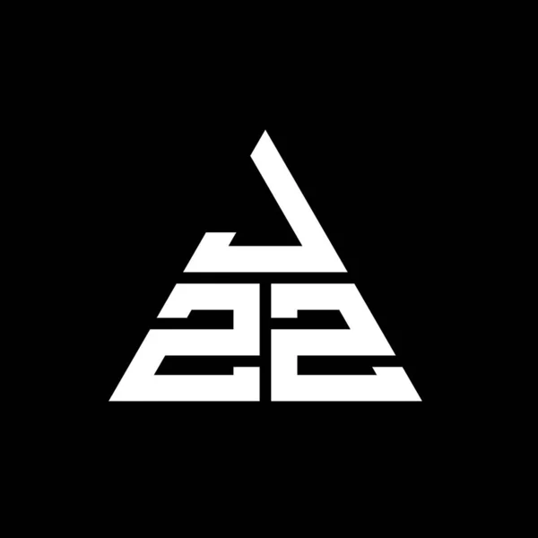 Jzz Трикутний Дизайн Логотипу Букви Формою Трикутника Jzz Трикутник Монограма — стоковий вектор