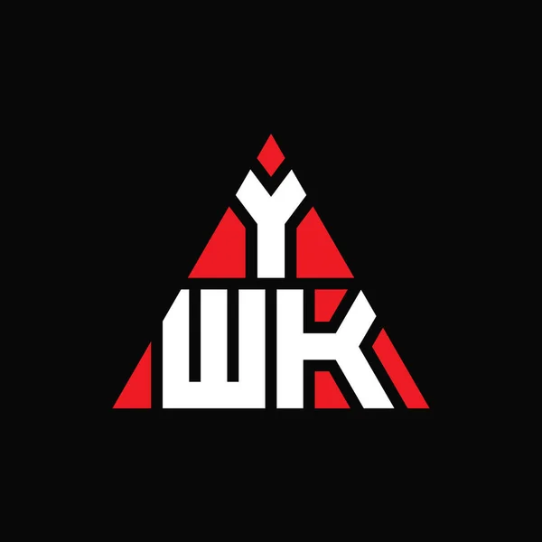 Ywk 삼각형 디자인 삼각형 Ywk 삼각형 디자인 모노그램 Ywk 삼각형 — 스톡 벡터
