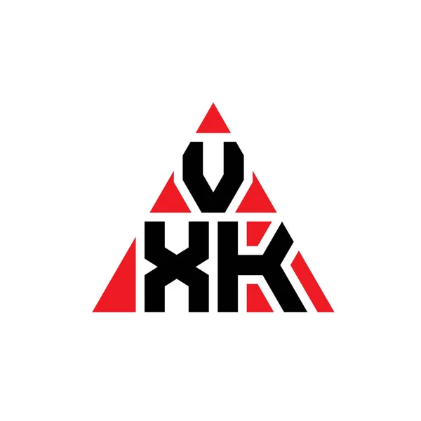 Üçgen Şekilli Vxk Üçgen Harf Logosu Tasarımı Vxk Üçgen Logo — Stok Vektör