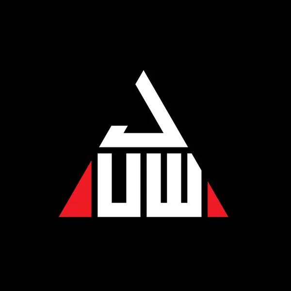 Juw Трикутник Літер Логотип Формою Трикутника Конструкція Логотипу Juw Трикутника — стоковий вектор