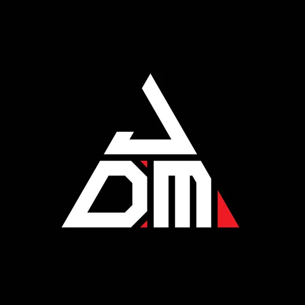 Diseño Logotipo Letra Triángulo Jdm Con Forma Triángulo Monograma Diseño — Vector de stock