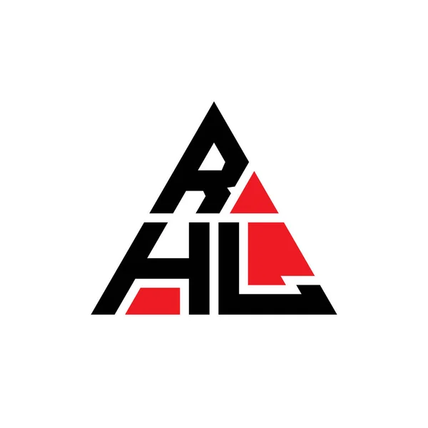 Rhl Треугольник Письмо Логотип Дизайн Треугольной Формы Монограмма Логотипа Треугольника — стоковый вектор