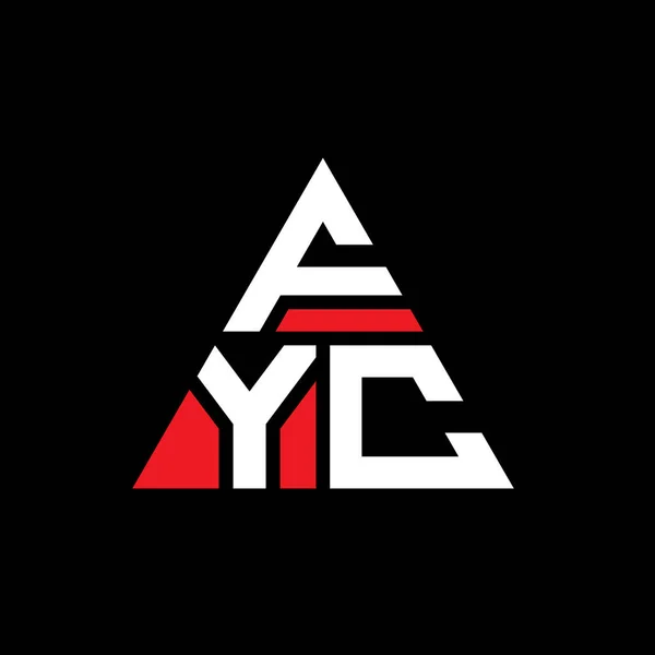 Design Logotipo Letra Triângulo Fyc Com Forma Triângulo Monograma Projeto — Vetor de Stock