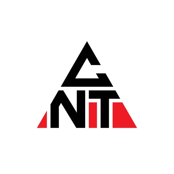 Návrh Trojúhelníkového Písmene Cnt Trojúhelníkovým Tvarem Cnt Trojúhelník Logo Design — Stockový vektor