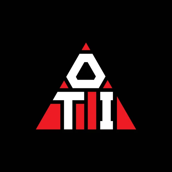 Üçgen Şekilli Oti Üçgen Harf Logosu Tasarımı Oti Üçgen Logo — Stok Vektör