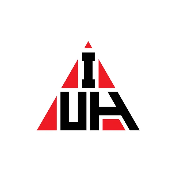 Iuh Driehoekige Letter Logo Ontwerp Met Driehoekige Vorm Iuh Driehoek — Stockvector