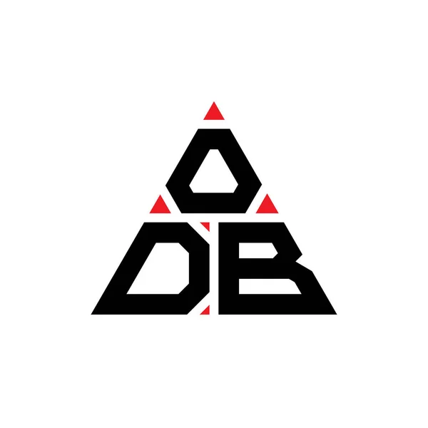 Diseño Logotipo Letra Triángulo Odb Con Forma Triángulo Diseño Del — Vector de stock