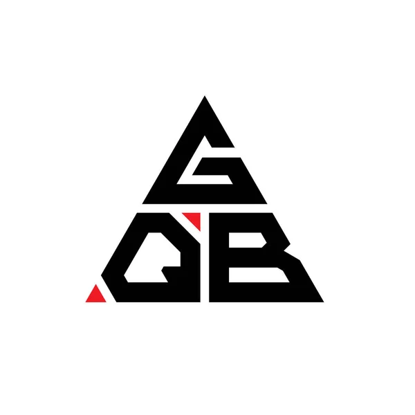 Gqb Driehoekige Letter Logo Ontwerp Met Driehoekige Vorm Gqb Driehoekig — Stockvector