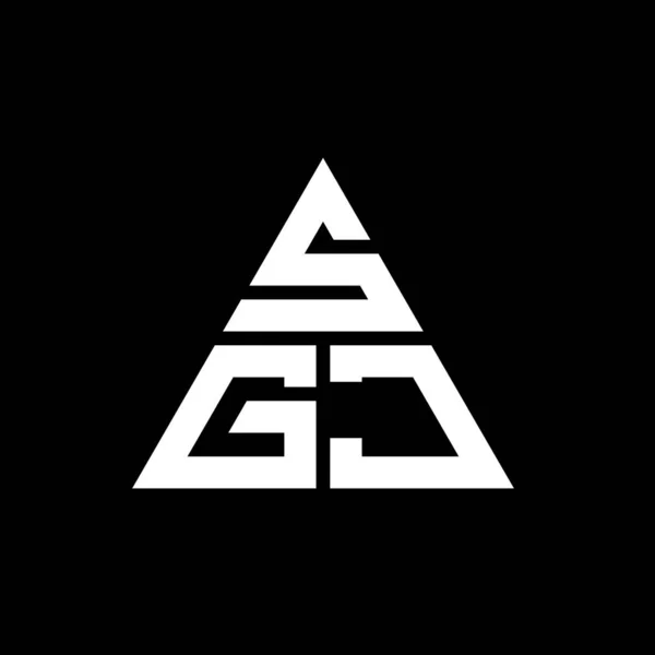 Sgj Трикутний Дизайн Логотипом Букви Формою Трикутника Sgj Трикутник Логотипу — стоковий вектор