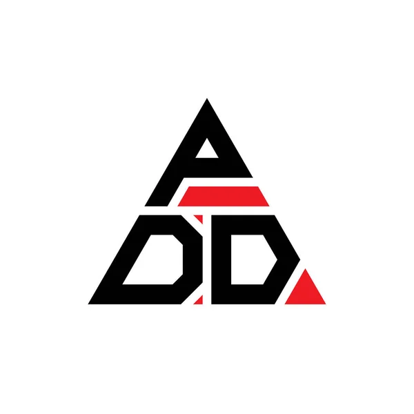 Diseño Del Logotipo Letra Triángulo Pdd Con Forma Triángulo Diseño — Vector de stock