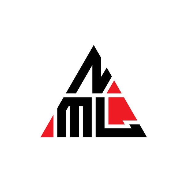 Nml Dreieck Buchstabe Logo Design Mit Dreieck Form Namenszug Des — Stockvektor