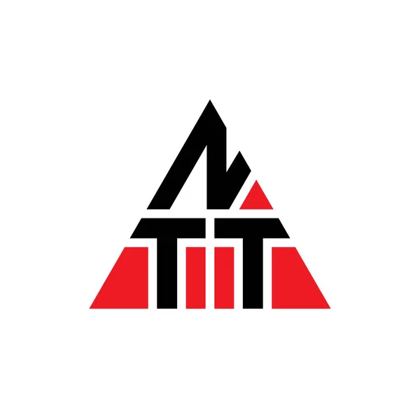 Ntt Driehoek Letter Logo Ontwerp Met Driehoek Vorm Ntt Driehoek — Stockvector