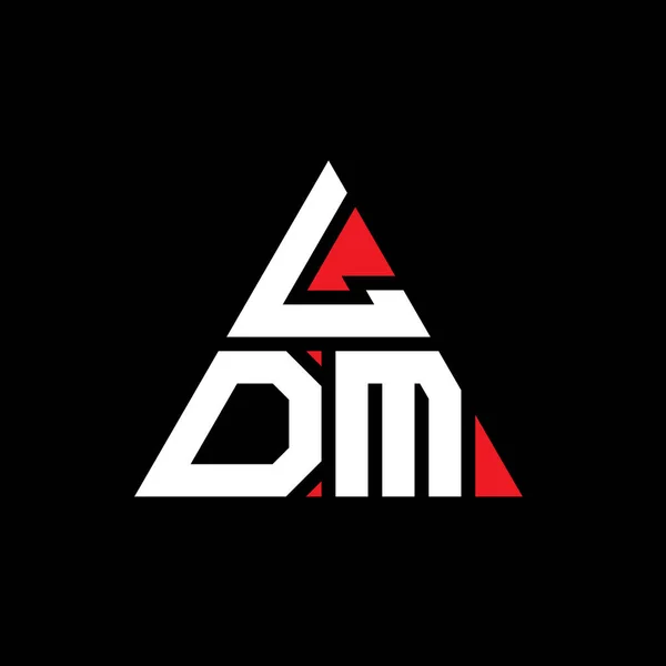 Diseño Logotipo Letra Triangular Ldm Con Forma Triángulo Monograma Diseño — Vector de stock