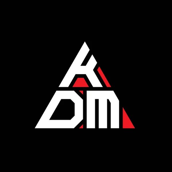 Diseño Del Logotipo Letra Triángulo Kdm Con Forma Triángulo Monograma — Vector de stock