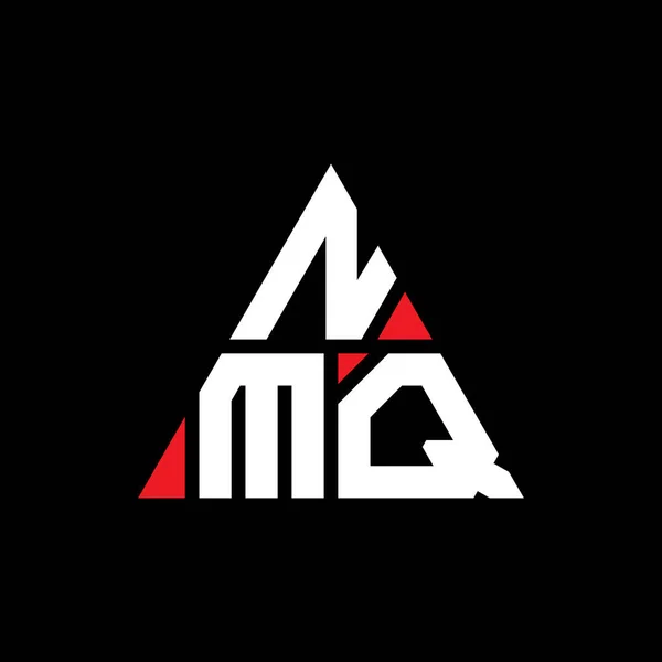Nmq三角形字母标识设计与三角形形状 Nmq三角形徽标设计单字 Nmq三角形矢量标识模板与红色 Nmq三角标识简单 豪华的标志 — 图库矢量图片