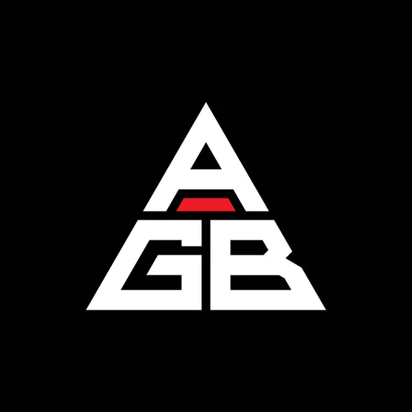 Agb Driehoekig Logo Met Driehoekige Vorm Agb Driehoekig Logo Ontwerp — Stockvector