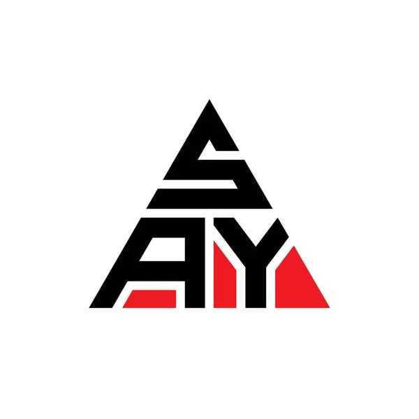 Say Triangle Lettre Logo Design Avec Forme Triangle Say Triangle — Image vectorielle