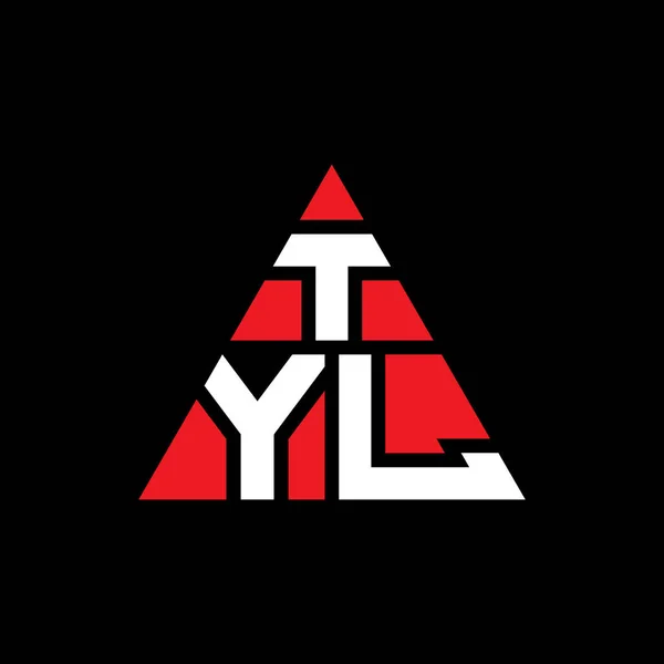 Üçgen Şekilli Tyl Üçgen Harf Logosu Tasarımı Tyl Üçgen Logo — Stok Vektör
